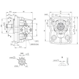 Vairo stiprintuvo siurblio pavaros priedas Władimirec T-25, komplekte yra Hydrosila NSZ10 krumpliaratinis hidraulinis siurblys, 