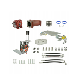 Komplektas traktoriaus pagrindinei hidraulikai konvertuoti ir išplėtiti, įskaitant adapterį, ketaus siurblį, kėlimo stūmoklį ir 