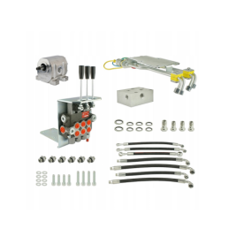 Komplektas traktoriaus pagrindinei hidraulikai konvertuoti ir išplėtiti, įskaitant adapterį, aliuminio siurblį, 3 sekcijų skirst