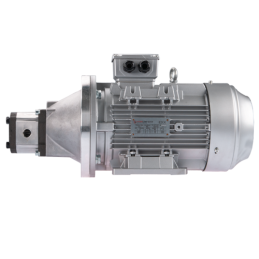 Dešinės pusės krumpliaratis hidraulinis siurblys 21L + 3 fazių elektros variklis IE3 400V 4kW 11MPa