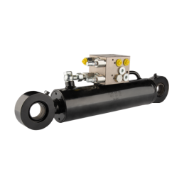 Hidraulinis plūgo pasukimo cilindras CJ2F-80/40/236 L:480 U40W komplekte su pasukimo valdymo vožtuvu