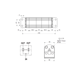 Tikslus pavarų alyvos srauto daliklis GR10 2x3,2cm3 1xĮVESTIS - 2xIŠVESTIS. Įleidžiamos alyvos srauto diapazonas: 7,6–21,6 l/min