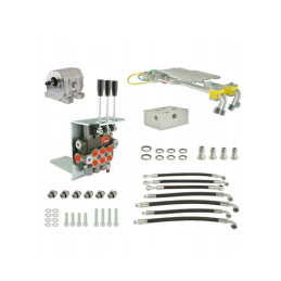 Komplektas traktoriaus pagrindinei hidraulikai konvertuoti ir išplėtiti, įskaitant adapterį, aliuminio siurblį, 3 sekcijų skirst