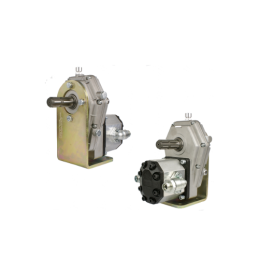 Daugiklio tvirtinimas su išsikišusiu kardaniniu velenu abiejose pusėse ir krumpliniu siurbliu, našumas iki 94 l/min. Komplekte y