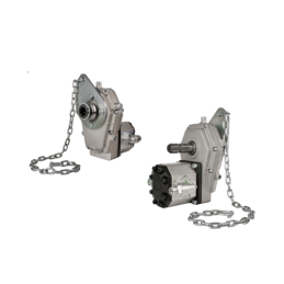 Daugiklio priedas su krumpliniu siurbliu, našumas iki 80 l/min + papildomas kardaninis velenas. Pridedamas apsaugos nuo sukimosi