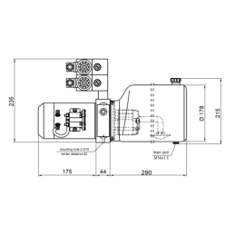 Pilnai sukomplektuotas mobilus hidraulinis agregatas 24V 2,2kW 3,3cm3 6L su dviem solenoidiniais vožtuvais