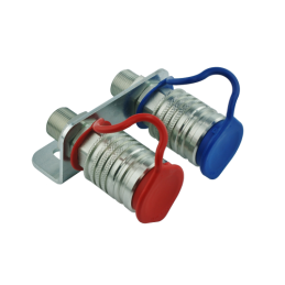 1 sekcijos hidraulinis skirstytuvas su sustiprinta pompa ir naujo tipo dangteliu su išorinio skirstytuvo išleidimo anga bei EURO