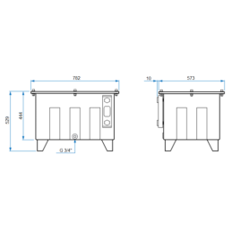 160 l hidraulinės alyvos bakas ant kojų su pilnu dangčiu