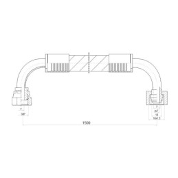 Hidraulinis atraminis pėdos cilindras, dvigubo veikimo cilindro ilgis: 440 mm, eiga 250 mm + tvirtinimo detalės su 45 cm3 rankin