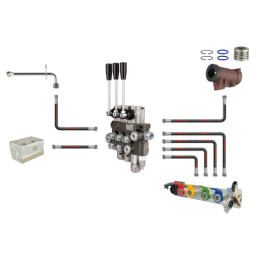 3 sekcijų išorinio skirstytuvo komplektas, 1 sekcijos plūduriuojanti hidraulika C 360 C 360-3P