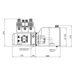 Pilnai sukomplektuotas mobilus hidraulinis agregatas 24V 2,2kW 2,5cm3 12L su dviem solenoidiniais vožtuvais ir plūduriuojančia s
