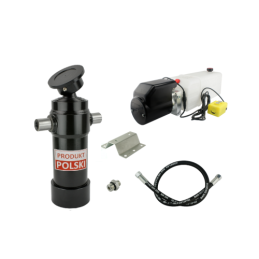 Savivarčio priekabos hidraulika. Vertimo komplektas: 12 V maitinimo šaltinis + 910 eigų pavara, keliamoji galia iki 7 tonų