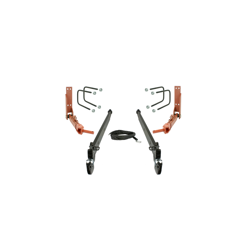 C-385 trijų taškų kablio komplektas. CBM kat. 3 šoniniai strypai, 950 ilgis, 30 storis + teleskopai su dideliu siekiu.