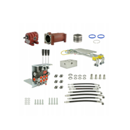 Komplektas traktoriaus pagrindinei hidraulikai konvertuoti ir išplėtiti, įskaitant adapterį, ketaus siurblį, kėlimo stūmoklį ir 