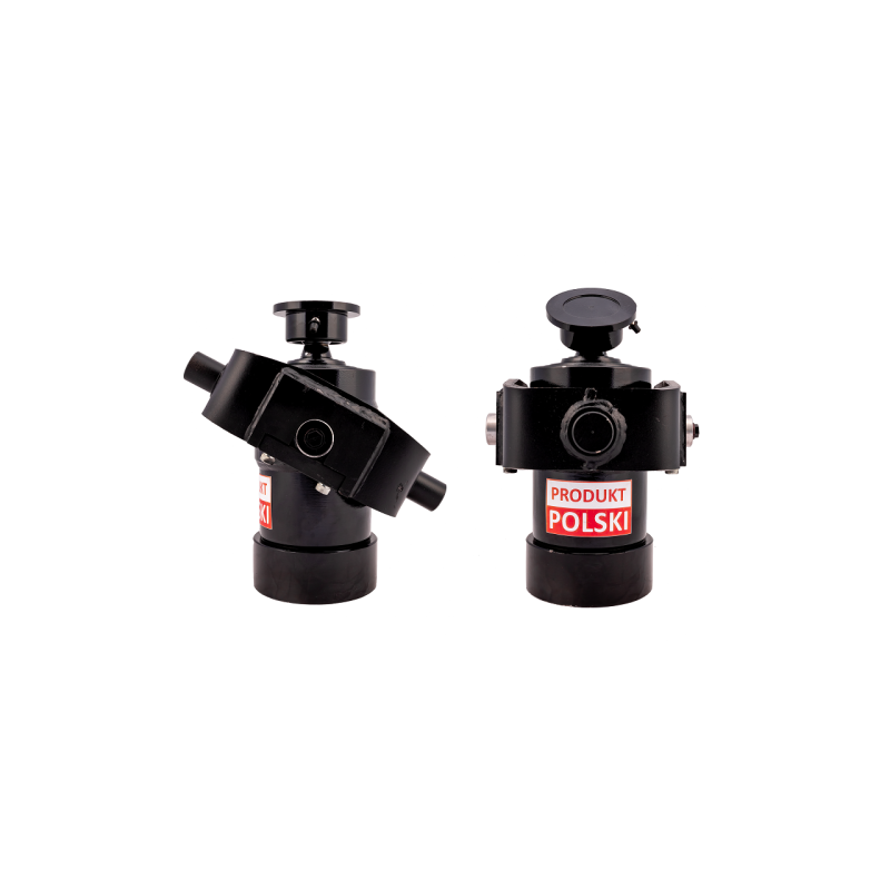 Teleskopinis hidraulinis cilindras priekabai, eiga: 1000 mm + atrama ir suvirinimo lizdas