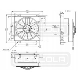 Oro alyvos aušintuvas 130l, 12v ventiliatorius