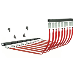 „Crocodile“ 1,59 m komplektas, 2 sijos + įvorės + dantys + tvirtinimas