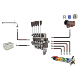 5 sekcijų išorinio skirstytuvo komplektas, 1 sekcijos plūduriuojanti hidraulika C 360 C 360-3P