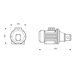 Dešinės pusės krumpliaratis hidraulinis siurblys 30L + 3 fazių elektros variklis IE3 400V 5.5kW 10MPa
