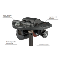 3 sekcijų hidraulinis skirstytuvas su plūduriuojančia sekcija, komplektuojamas su sustiprintu siurbliu ir naujo tipo dangteliu s