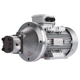 Dešinės pusės krumpliaratis hidraulinis siurblys 12L + 3 fazių elektros variklis IE3 400V 5.5kW 24MPa