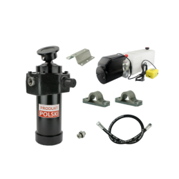 Savivarčio priekabos hidraulika. Vertimo komplektas: 12 V maitinimo šaltinis + 1432 eigų pavara, keliamoji galia iki 12 tonų.