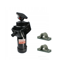 Teleskopinis hidraulinis cilindras priekabai, eiga: 1300 mm, komplektuojamas su atrama, suvirinimo antgaliu ir kaiščio tvirtinim