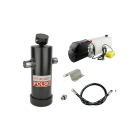 Savivarčio priekabos hidraulika. Vertimo komplektas: 12 V maitinimo šaltinis + 1237 eigų pavara, keliamoji galia iki 8 tonų.