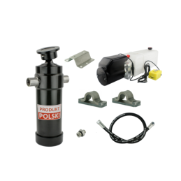 Savivarčio priekabos hidraulika. Vertimo komplektas: 12 V maitinimo šaltinis + 1432 eigų pavara, keliamoji galia iki 12 tonų.