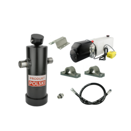 Savivarčio priekabos hidraulika. Vertimo komplektas: 12 V maitinimo šaltinis + 1237 eigų pavara, keliamoji galia iki 8 tonų.