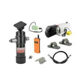 Savivarčio priekabos hidraulika. Vertimo komplektas: 24 V maitinimo šaltinis su belaidžiu valdymu + 700 eigų pavara, keliamoji g