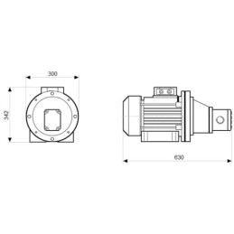 Dešinės pusės krumpliaratis hidraulinis siurblys 21L + 3 fazių elektros variklis IE3 400V 7.5kW 20MPa