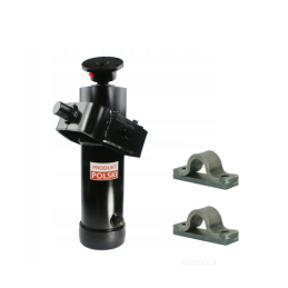 Teleskopinis hidraulinis cilindras priekabai, eiga: 1700 mm, komplektuojamas su atrama, suvirinimo antgaliu ir kaiščio tvirtinim