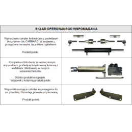 Vairo stiprintuvas C-385 U912 ir kiti 4 ir 6 cilindrų modeliai be priekinės varančiosios ašies su M+S Orbitrol