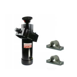 Teleskopinis hidraulinis cilindras priekabai, eiga: 1600 mm, komplektuojamas su atrama, suvirinimo antgaliu ir kaiščio tvirtinim