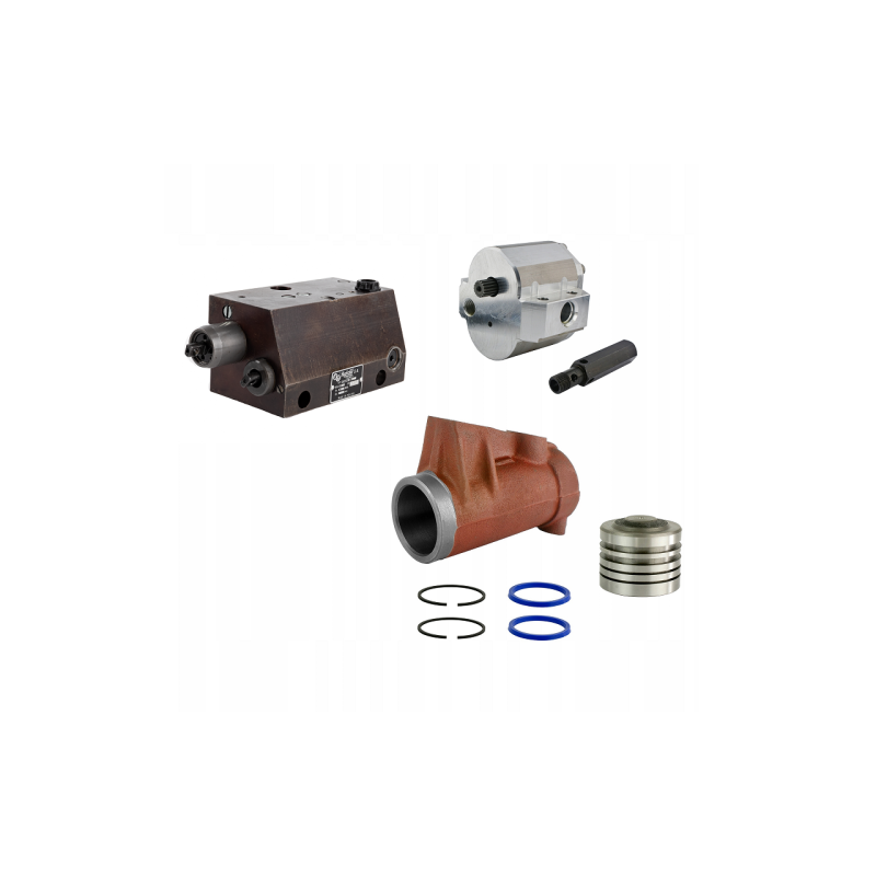 Hidraulinis skirstytuvas 46481002 Hydrotor Tuchola, sumontuotas varlės angoje C-360, C-360-3P modeliuose, komplektuojamas su sus