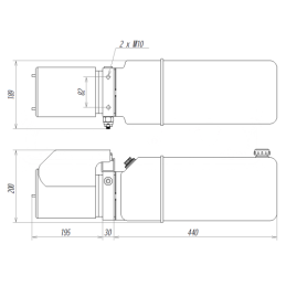 Savivarčio priekabos hidraulika. Vertimo komplektas: 12 V maitinimo šaltinis + 1000 eigų pavara, keliamoji galia iki 12 tonų.