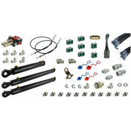 Pilna hidraulika Tur C-360 krautuvui, skirstytuvas + valdymo svirtis su trosais + du kėlimo cilindrai ir vienas kaušui + žarnos 