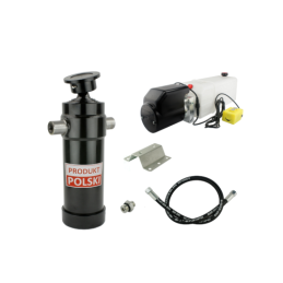 Savivarčio priekabos hidraulika. Vertimo komplektas: 24 V maitinimo šaltinis + 1432 eigų pavara, keliamoji galia iki 12 tonų.