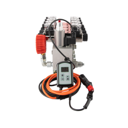 4 sekcijų 12 V hidraulinis skirstytuvo blokas, tipas Cetop 3 NG6, su proporcinio srauto reguliatoriumi, komplektuojamas su ARPWM