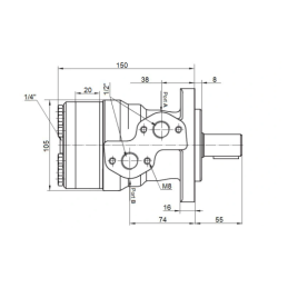 PMS(C) 25-40-5.5-0.036 hidraulinės pavarų dėžės komplektas betono maišyklėms. Pavarų dėžė betono maišymui statybinėse mašinose. 