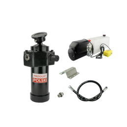 Savivarčio priekabos hidraulika. Vertimo komplektas: 24 V maitinimo šaltinis + 1432 eigų pavara, keliamoji galia iki 12 tonų.