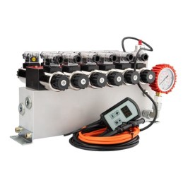 sekcijų 12 V hidraulinis skirstytuvo blokas, tipas Cetop 3 NG6, su proporcinio srauto reguliatoriumi, komplektuojamas su ARPWM p