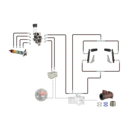 Hidraulikos C-360 3 sek. skirstytuvo adapterio pavaros ir kėlimo cilindras