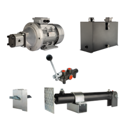 Malkų skaldytuvo hidraulika: skaldymo galia: 6 tonos, skaldymo ciklo laikas: 9–12 sekundžių. Pavara, siurblys, variklis, 45 litr