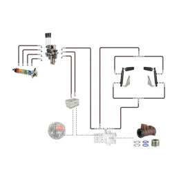 Hidraulikos C-360 3 sek. skirstytuvo adapterio pavaros ir kėlimo cilindras