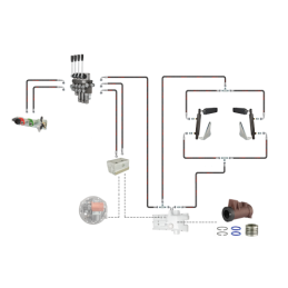 Hidraulikos C-360 4 sek. skirstytuvo adapterio pavaros ir kėlimo cilindras