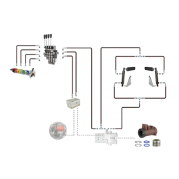 Hidraulikos C-360 4 sek. skirstytuvo adapterio pavaros ir kėlimo cilindras