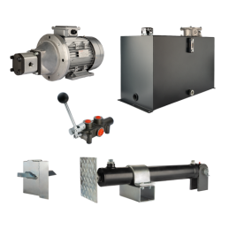 Malkų skaldytuvo hidraulika: skaldymo galia: 6 tonos, skaldymo ciklo laikas: 14–17 sekundžių. Pavara, siurblys, variklis, 100 li