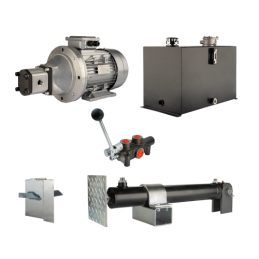 Malkų skaldytuvo hidraulika: skaldymo galia: 7 tonos, skaldymo ciklo laikas: 11–14 sekundžių. Pavara, siurblys, variklis, 75 lit